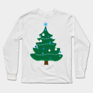 Decorated Jewish Hanukkah Christmas tree Long Sleeve T-Shirt